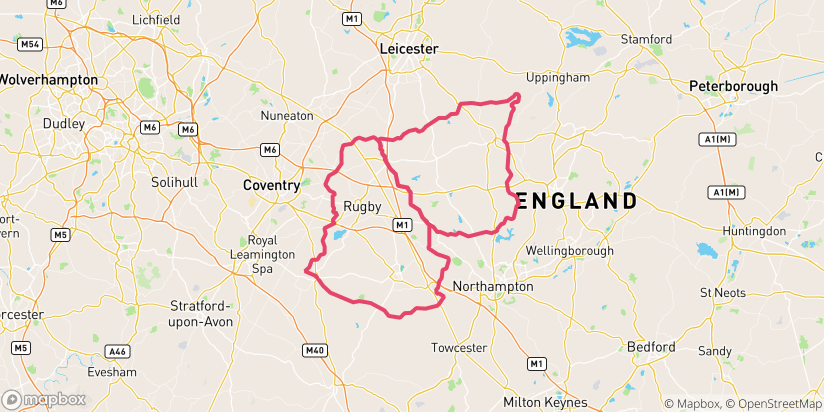 Map of activity "Heart of the Shires Audax (200km)"