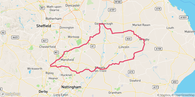 Map of activity "Rosies to Wrags Audax (200k)"